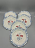 Assiettes Digoin Sarreguemines modèle Juliette – ensemble de 6 pièces