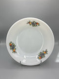 Plat creux Arcopal France – Décor fruits d'automne, verre opale blanc