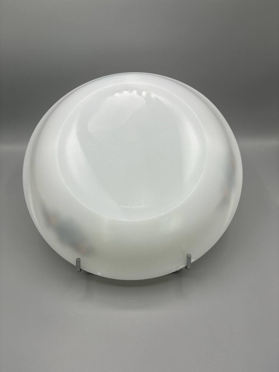 Plat creux Arcopal France – Décor fruits d'automne, verre opale blanc