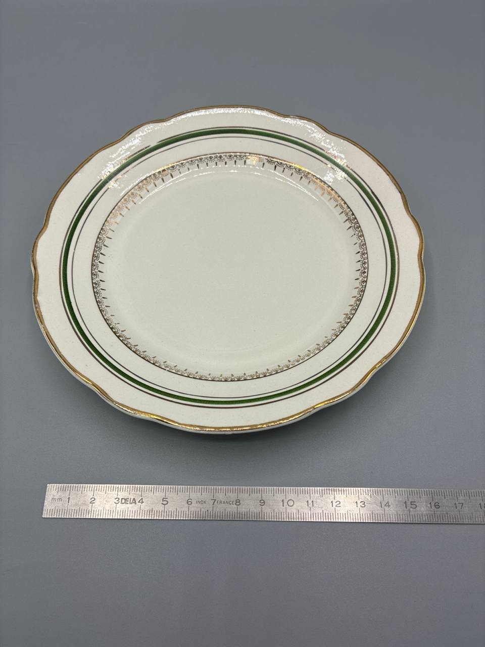 6 assiettes à dessert – Digoin Sarreguemines – décor Vendôme – années 1930-1940