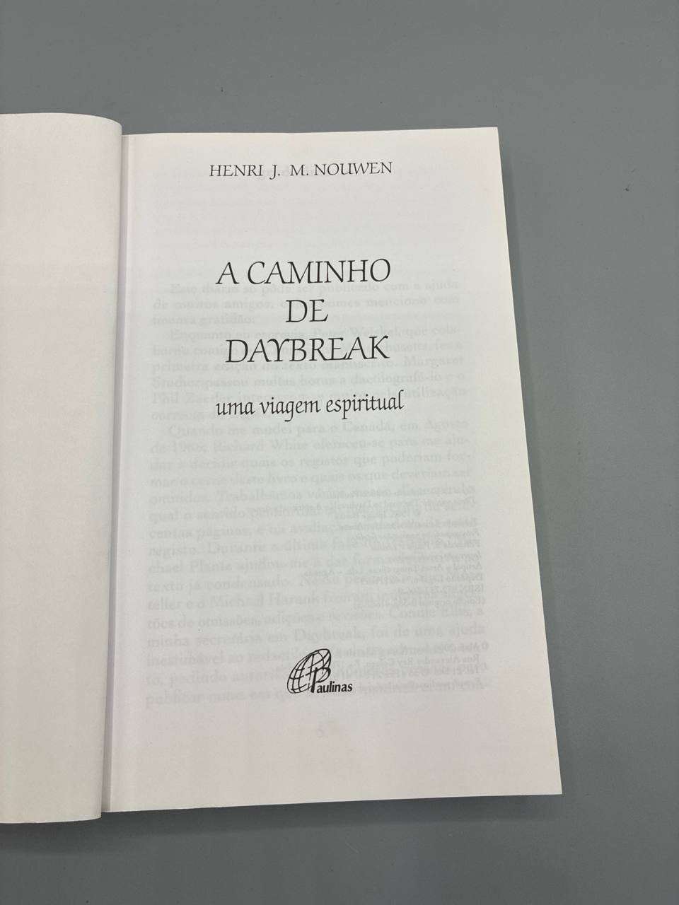 A Caminho de Daybreak – Henri J. M. Nouwen – Édition portugaise