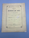 Rapport sur le Budget de 1873 – Conseil Municipal de la Ville de Lyon – M. Despeignes Rapporteur