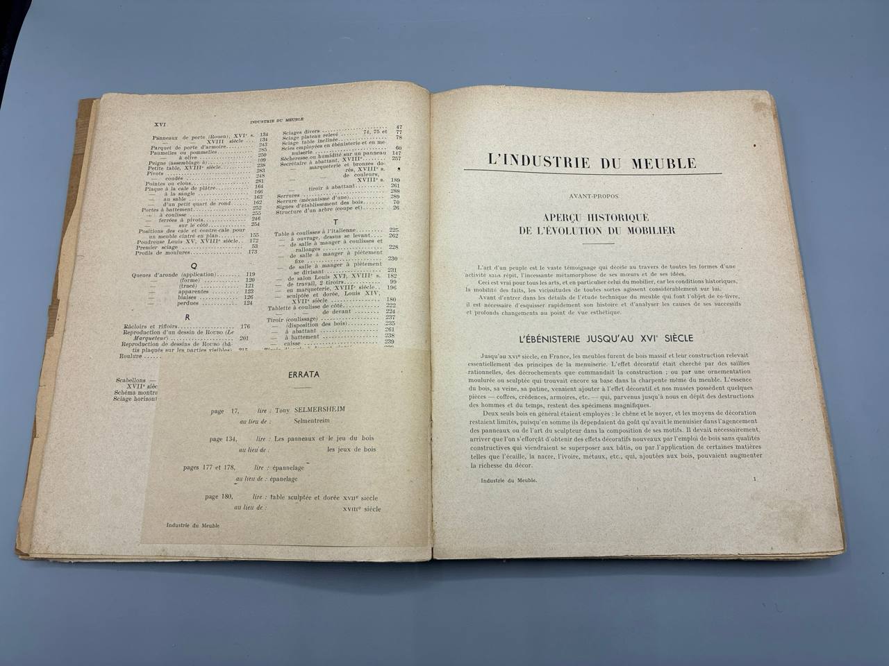 Industrie du Meuble – J. Boison – École Boulle – Dunod 1941