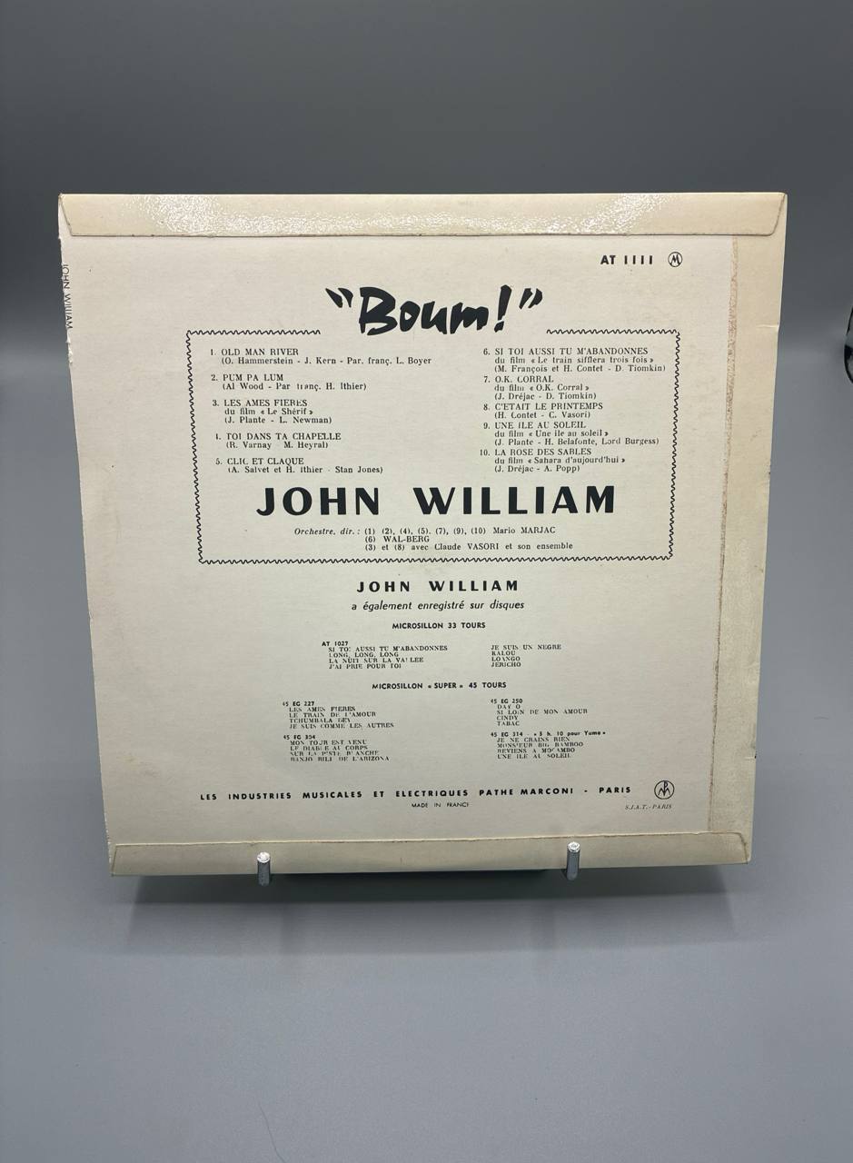 Vinyle ancien John William Boum ! Pathe Marconi AT 1111 chanson francaise