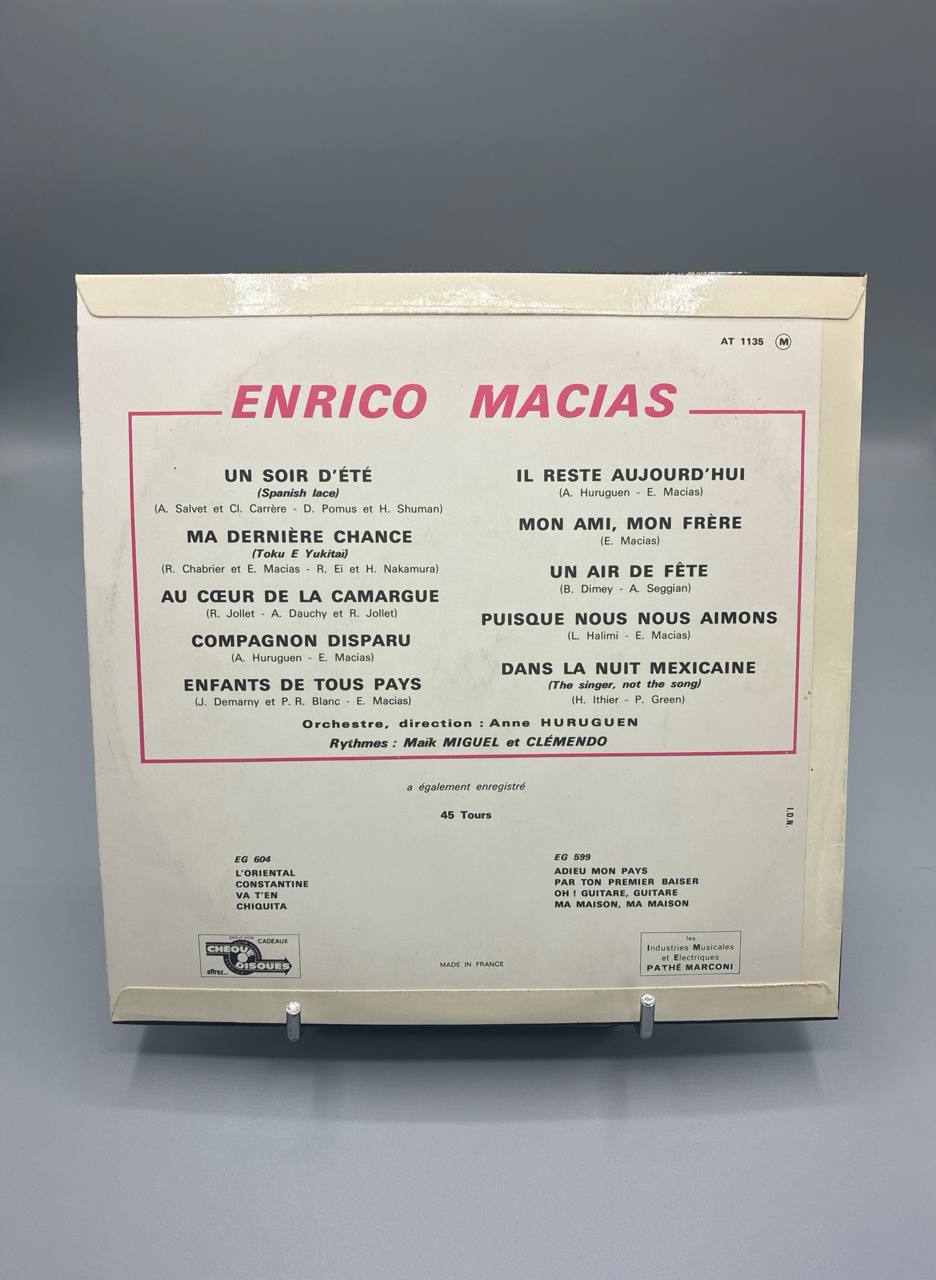 Enrico Macias – Enfants de Tous Pays, Compagnon Disparu – 25 cm Pathé Marconi 1963
