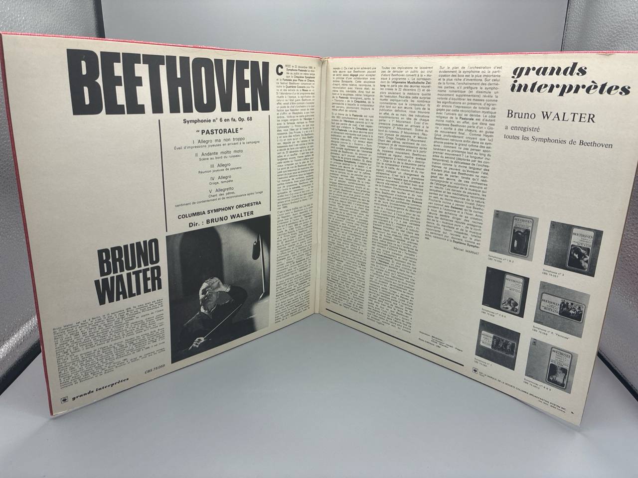 Beethoven Symphonie n°6 Pastorale – Bruno Walter – Columbia Symphony Orchestra – CBS Grands Interprètes