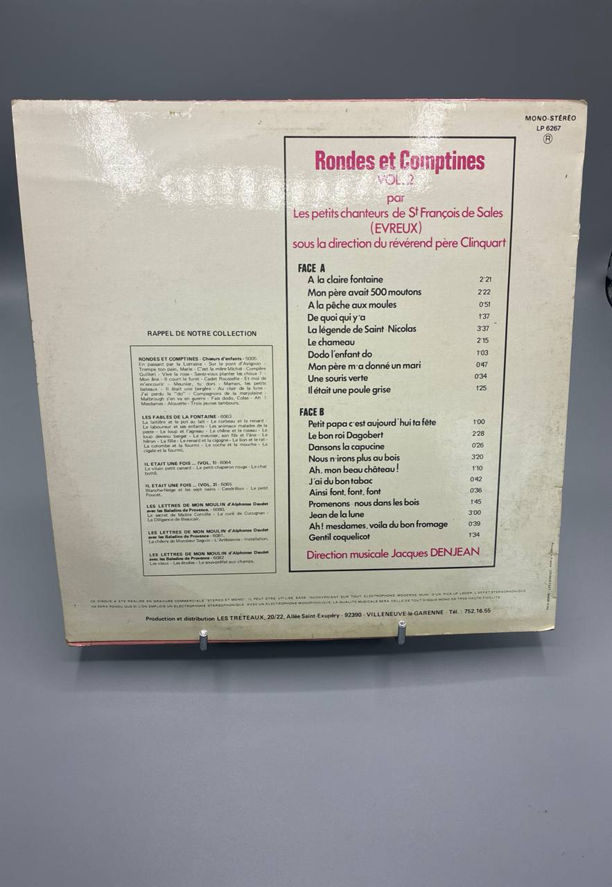 Rondes et Comptines Vol.2 – Les Petits Chanteurs de St François de Sales – LP ancien