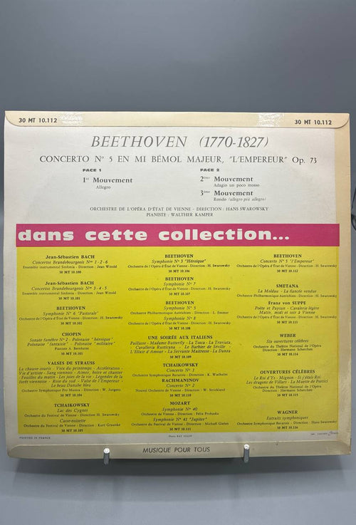 Beethoven – Concerto N°5 L'Empereur Op.73 – Walther Kamper – Orchestre Opéra de Vienne