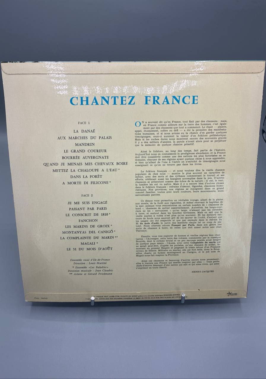 Chantez France – Ensemble Vocal d'Île-de-France – Les Baladins – Concert Hall