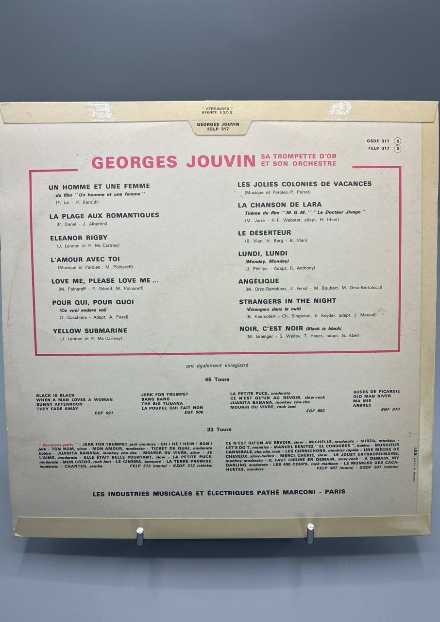 Georges Jouvin Trompette d'Or – Eleanor Rigby, Yellow Submarine, Strangers in the Night – EMI Pathé Marconi