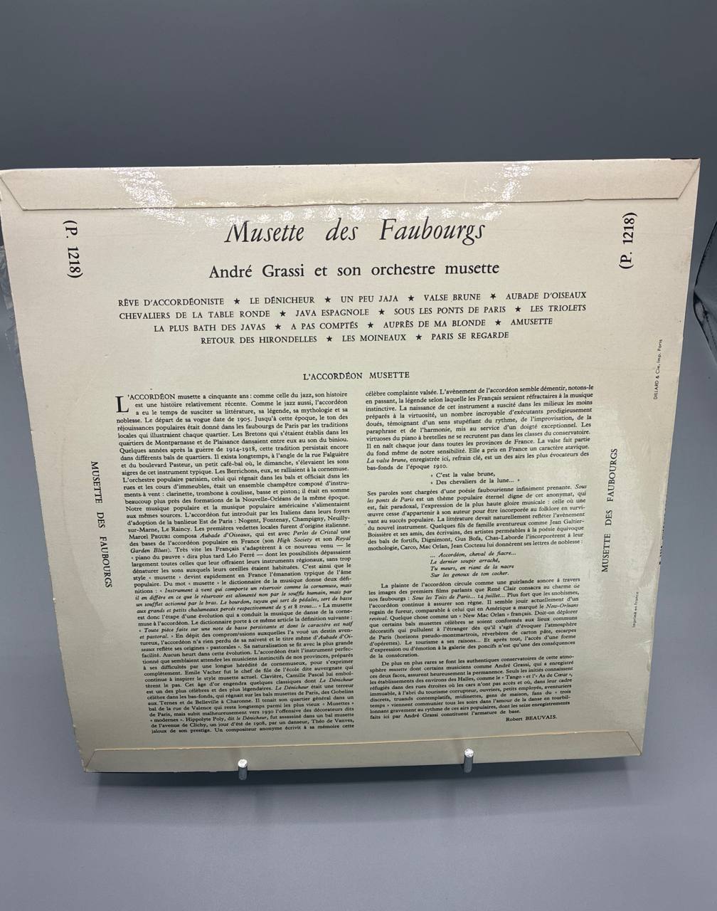 Musette des Faubourgs – André Grassi et son Orchestre Musette – Guilde du Jazz
