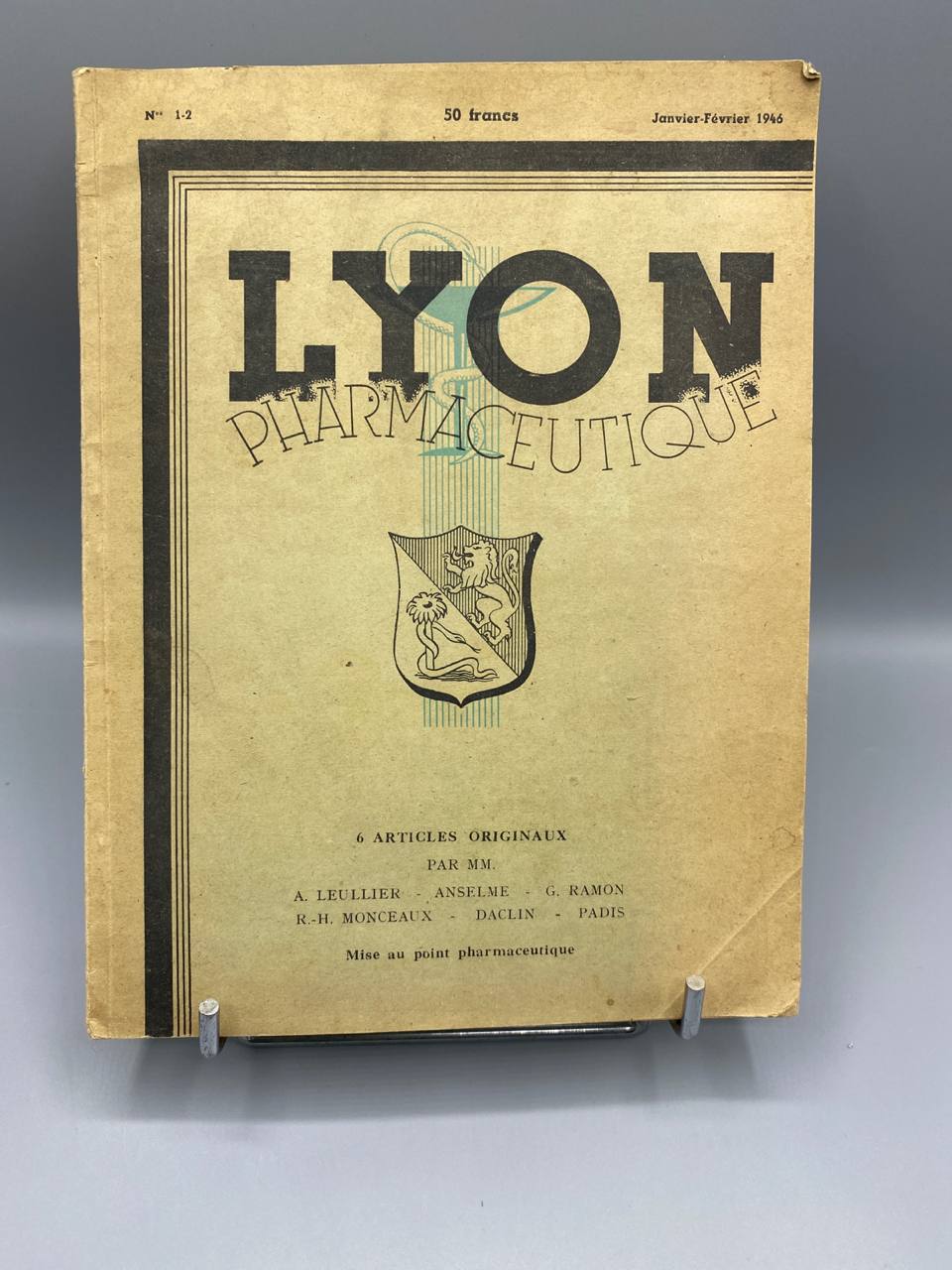 Lyon Pharmaceutique – N° 1-2, Janvier-Février 1946 – Revue professionnelle lyonnaise