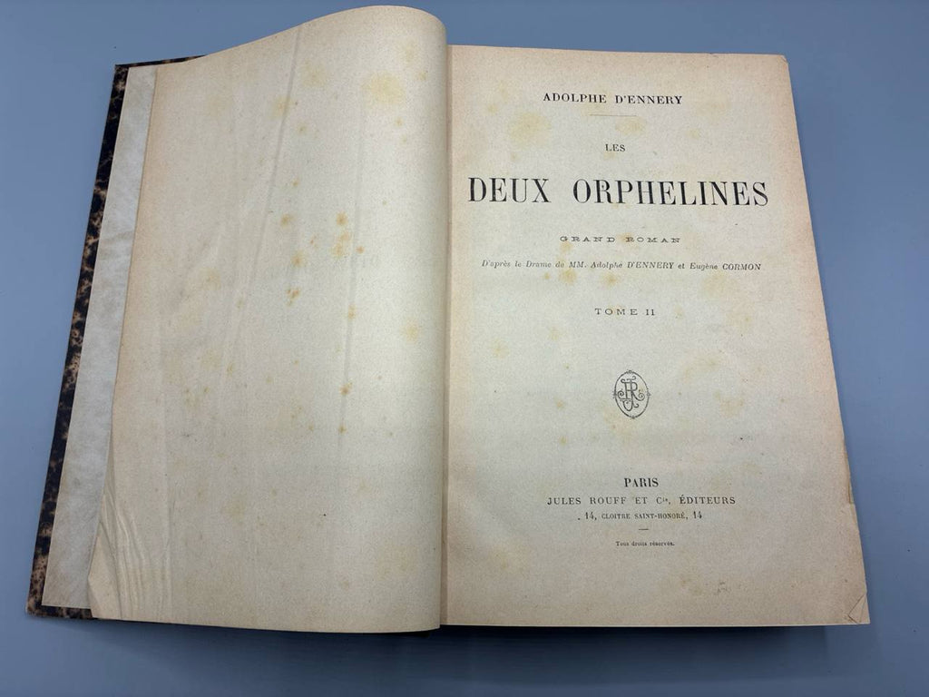 Les Deux Orphelines – Adolphe d'Ennery – Jules Rouff – 2 volumes illustrés Sargent et Oudan