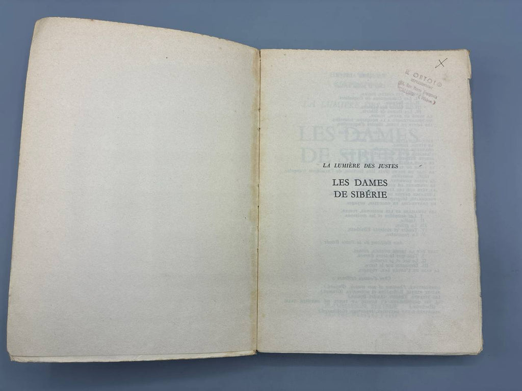 Les Dames de Sibérie – Henri Troyat – La Lumière des Justes IV – Flammarion, 1962 – Édition originale