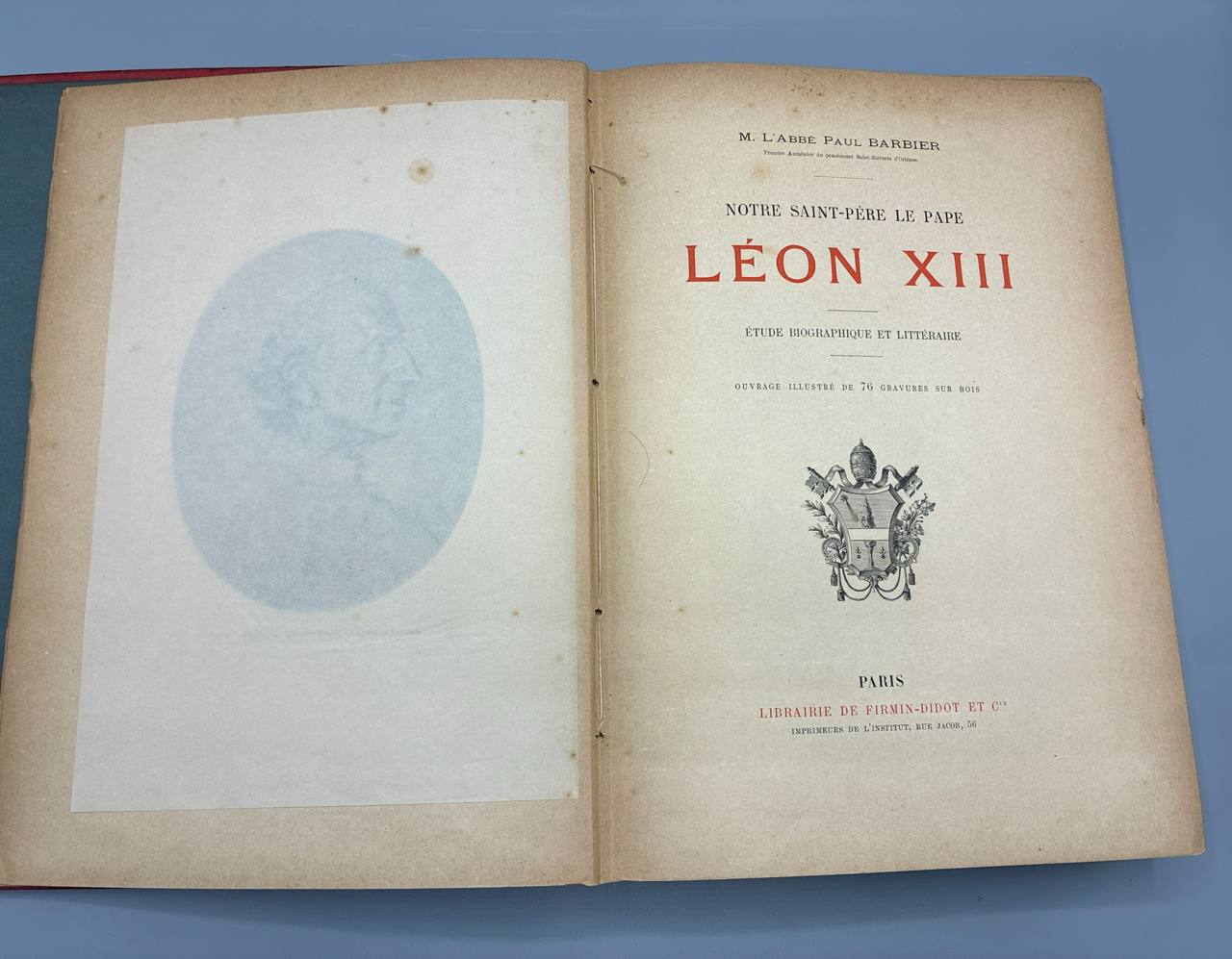 Notre Saint-Père le Pape Léon XIII – Étude Biographique et Littéraire – Abbé Paul Barbier – 76 gravures sur bois – Firmin-Didot, Paris