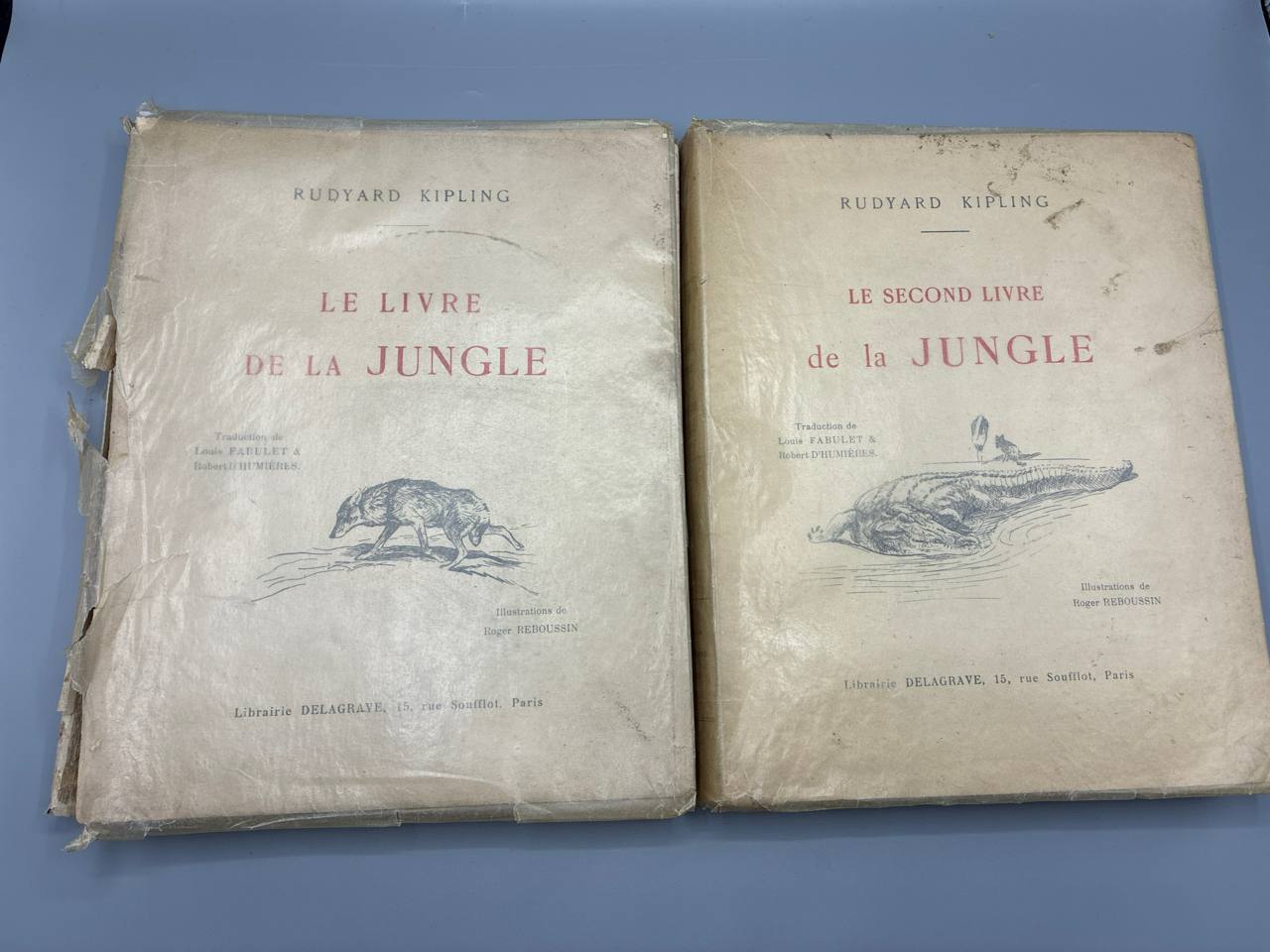Rudyard Kipling – Le Livre de la Jungle et Le Second Livre de la Jungle – Édition bibliophilique Delagrave 1937-1938 – Illustrations Reboussin