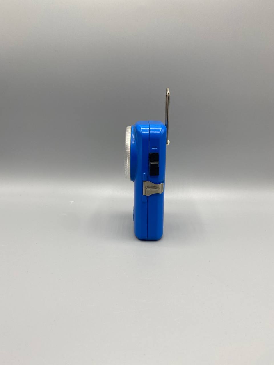 Lampe de poche SPF métal laqué bleu réflecteur chromé Vintage années 60