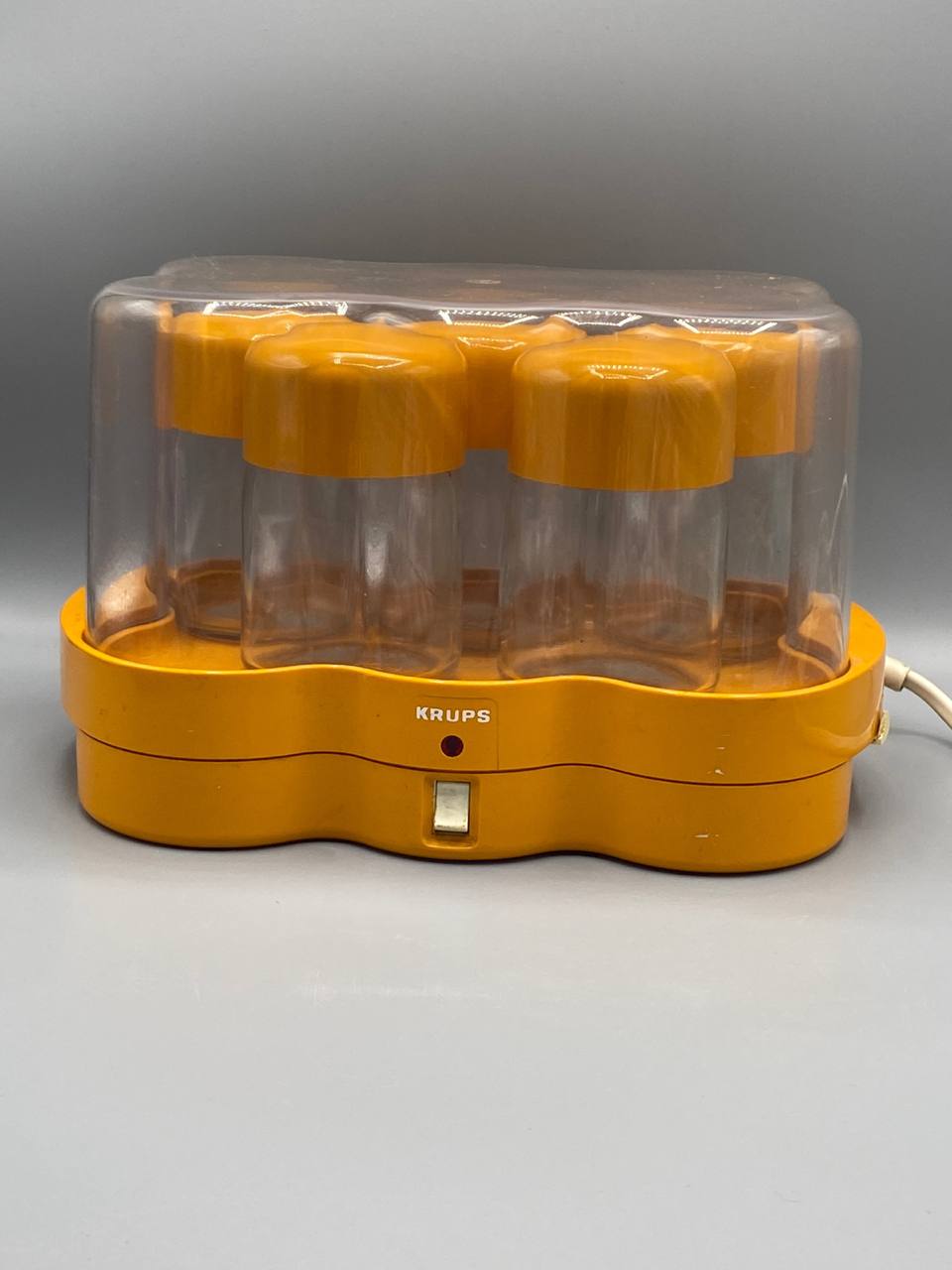 Yaourtière électrique Krups orange 5 pots verre couvercles orange