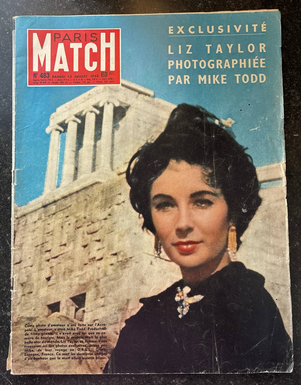 Paris Match N°483 – 12 juillet 1958