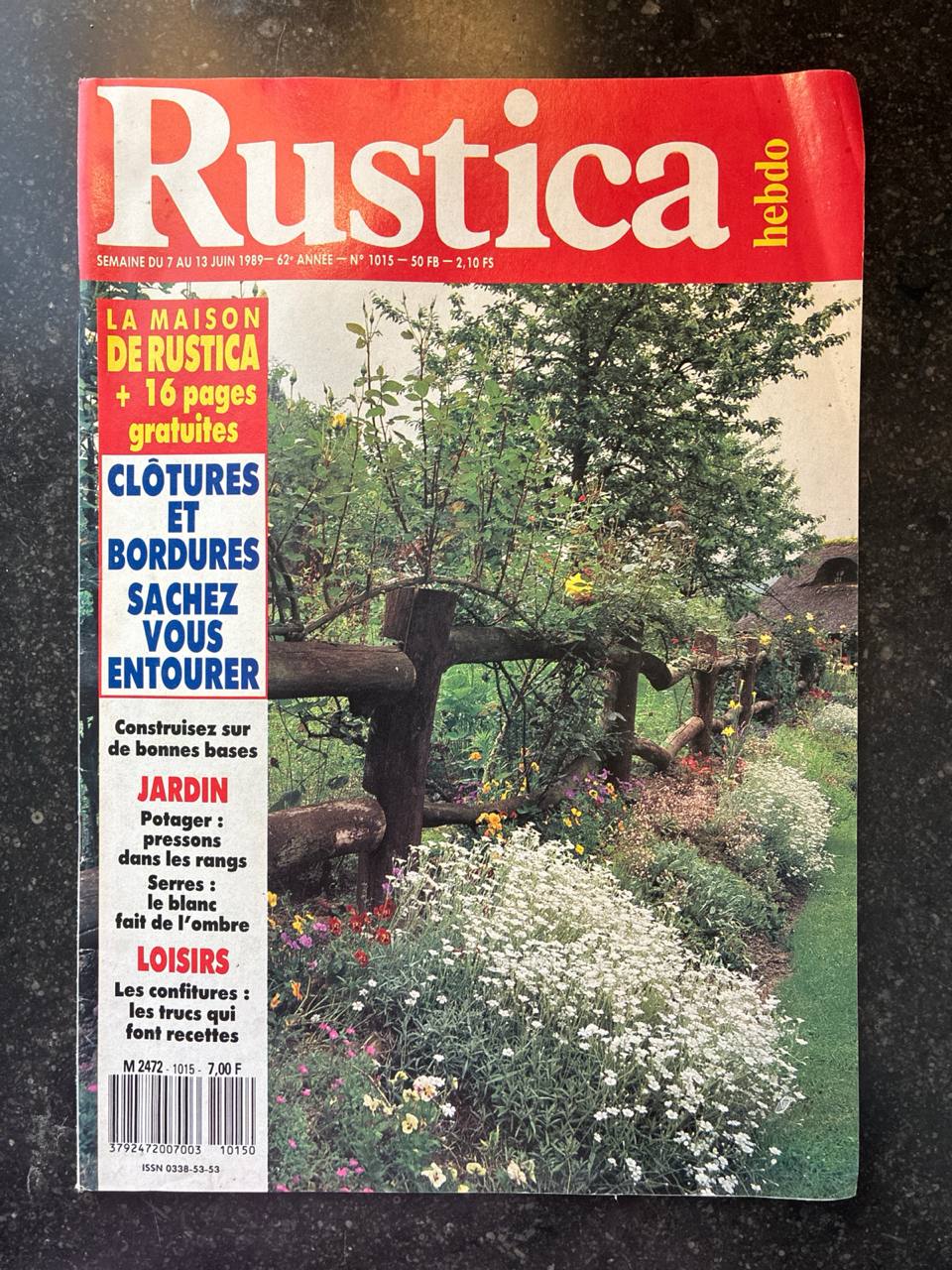Rustica Hebdo N°1015 – 7 au 13 juin 1989