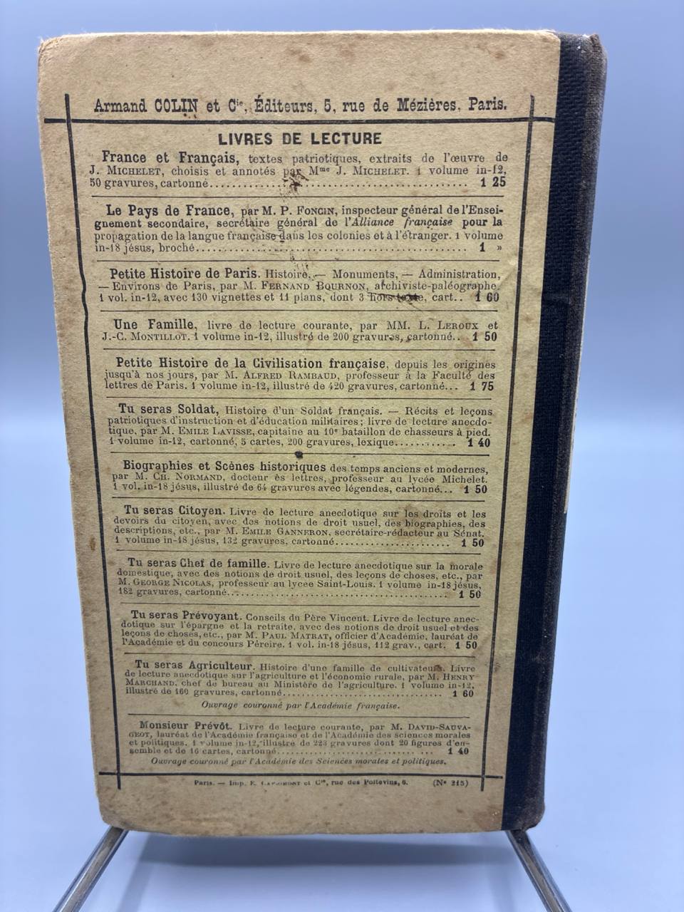 Paul Bert – La Deuxième Année d'Enseignement Scientifique – Armand Colin 1897