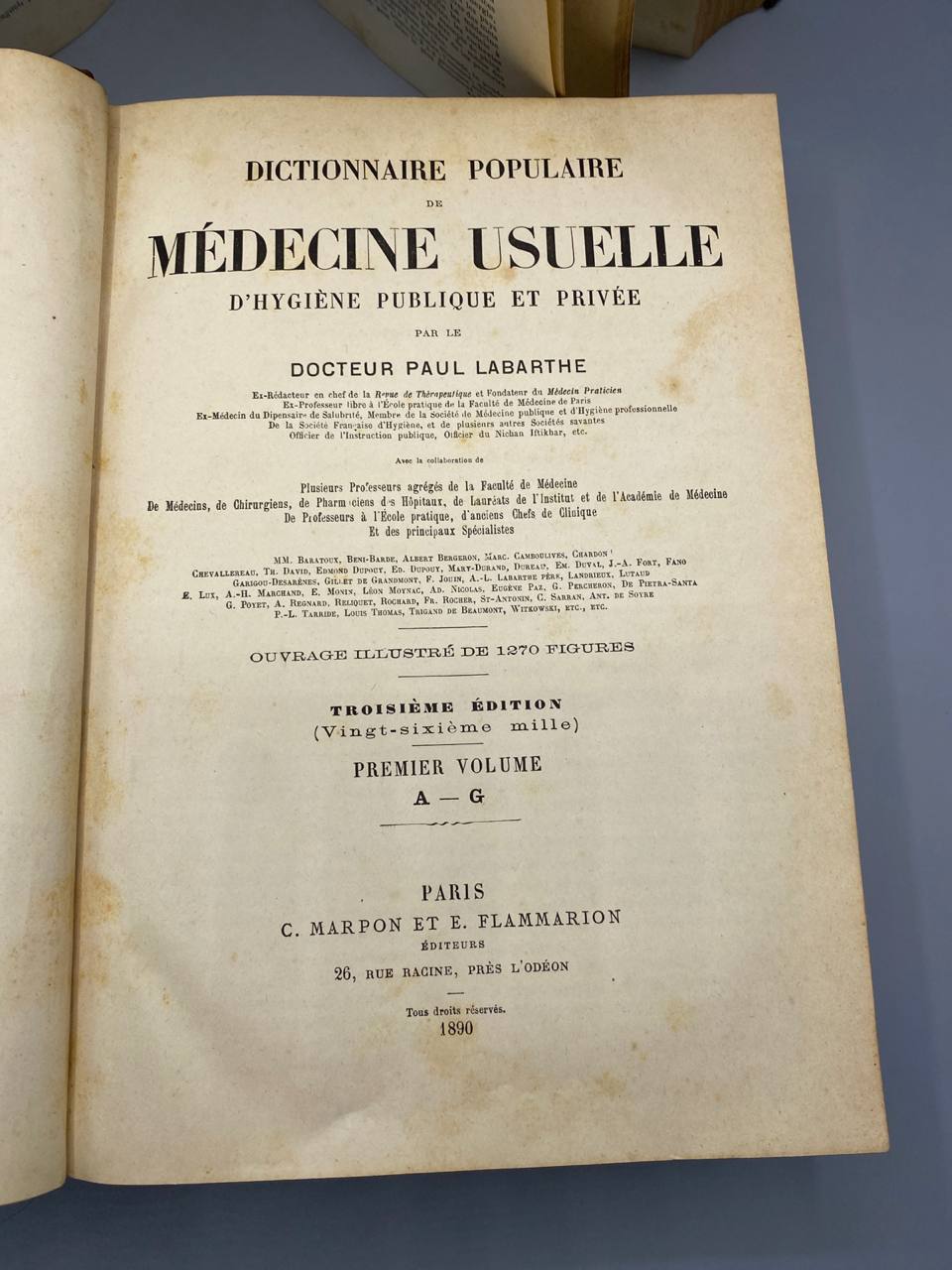 Dictionnaire Populaire de Médecine Usuelle – Paul Labarthe – 2 volumes – 1890