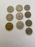 Lot de 9 monnaies anciennes d'Afrique de l'Ouest – Francs CFA 1970-1981