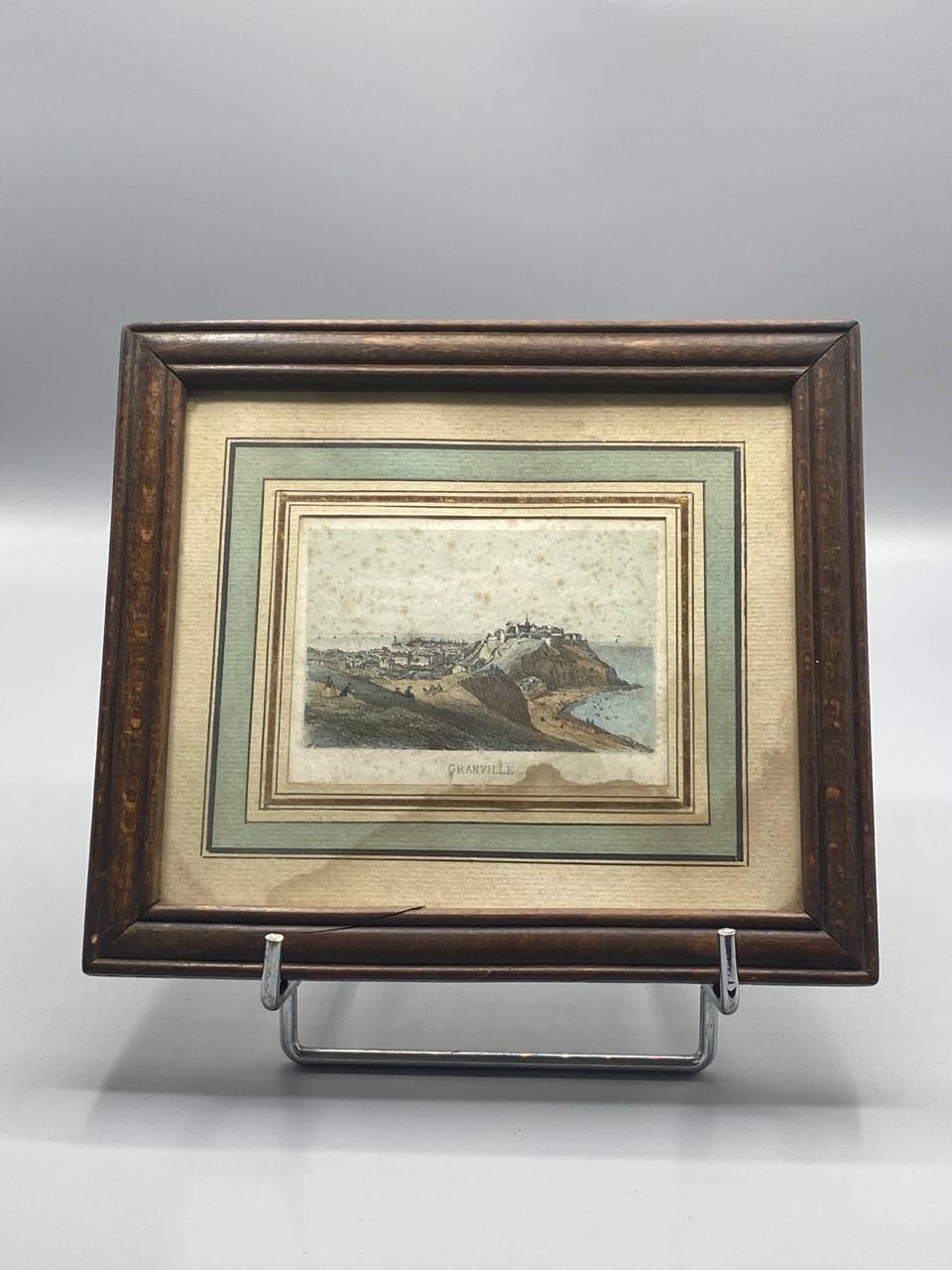 Gravure ancienne Granville – Vue de la cité fortifiée