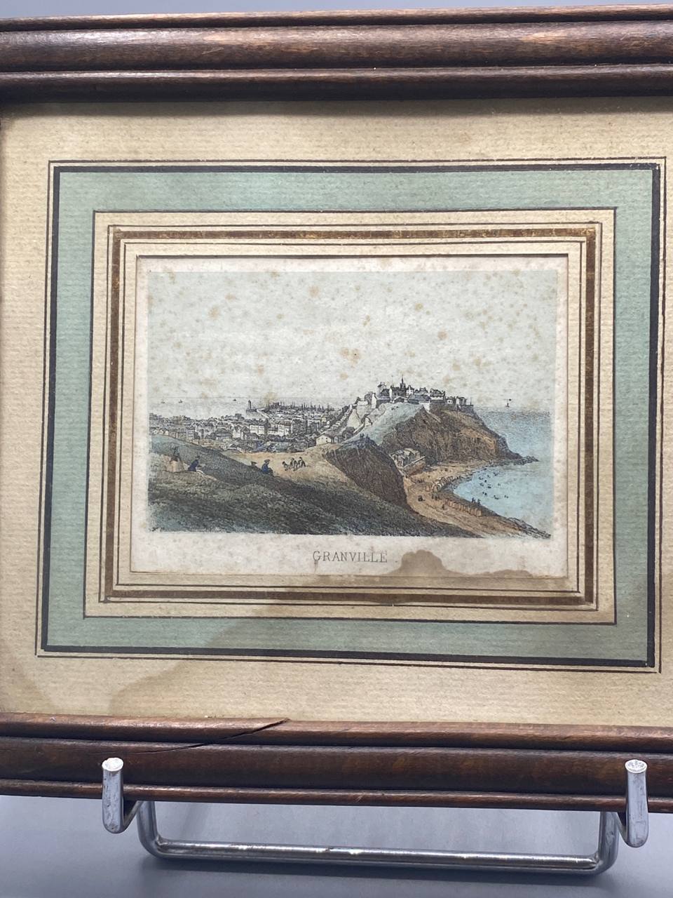 Gravure ancienne Granville – Vue de la cité fortifiée