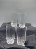 Lot 4 verres à orangeade cristal taillé