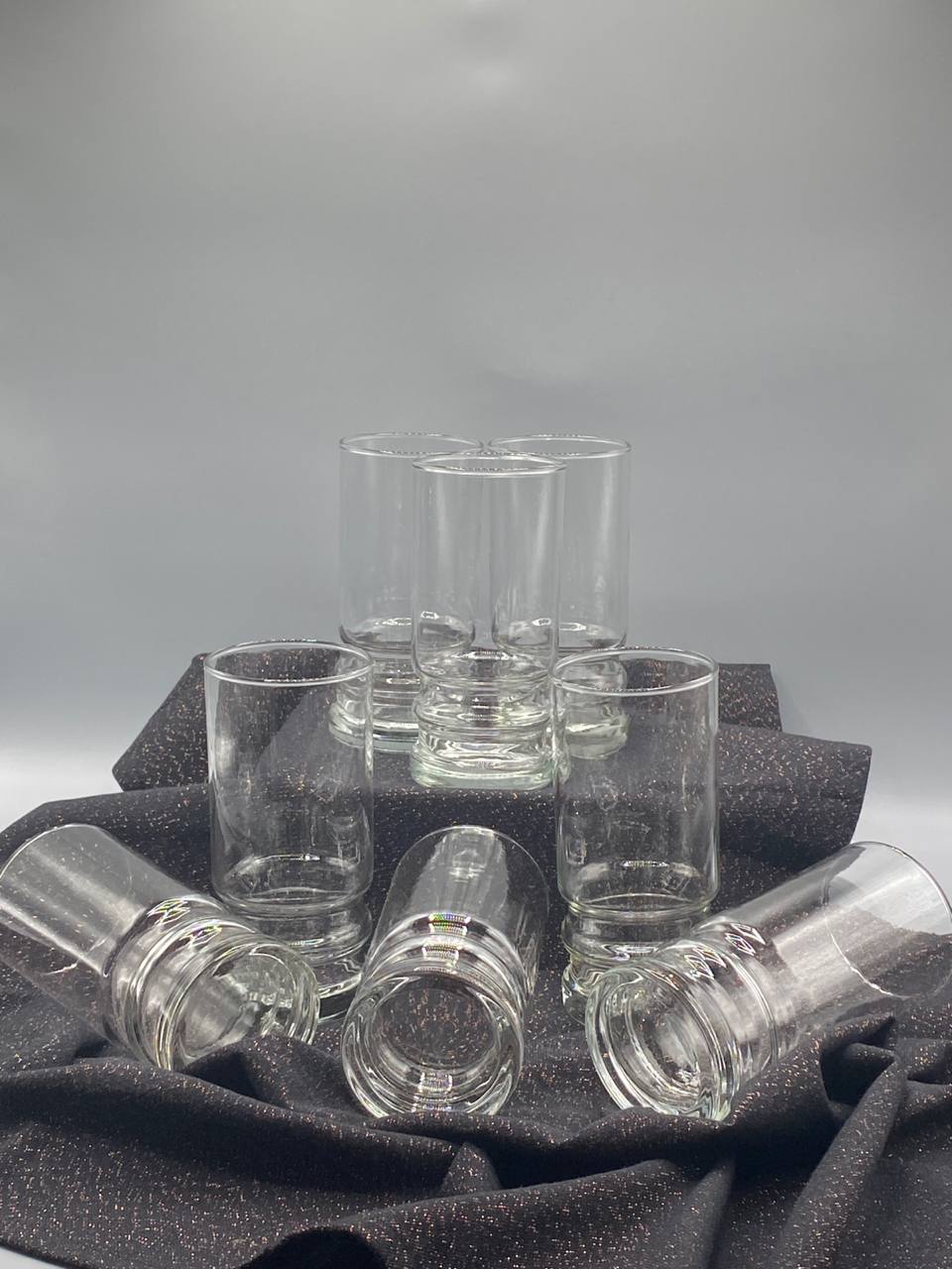 Lot 8 verres vintage verre épais années 1970