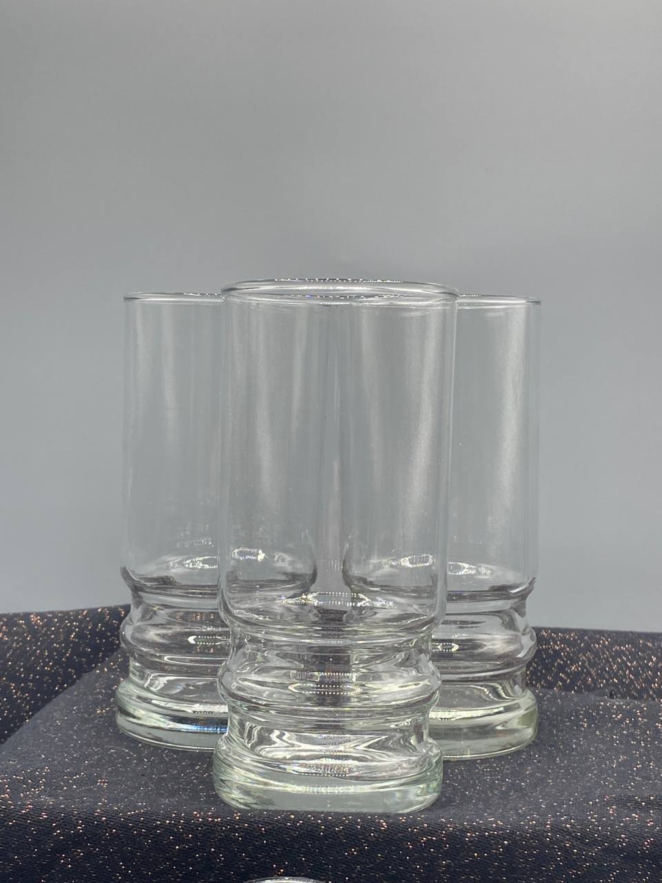 Lot 8 verres vintage verre épais années 1970
