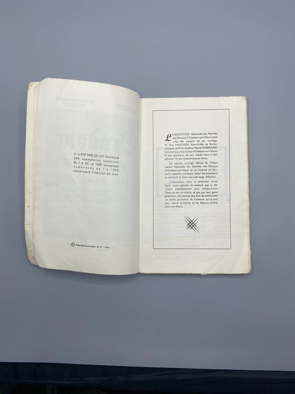 Oradour-sur-Glane, Vision d'Épouvante – Pauchou & Masfrand – Édition 1966
