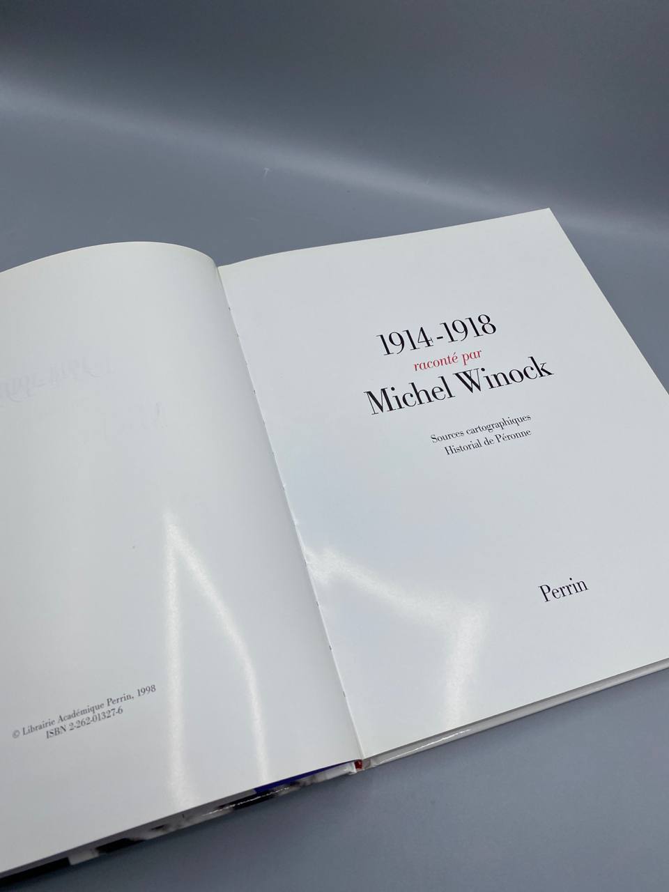 1914-1918 raconté par Michel Winock - page de titre