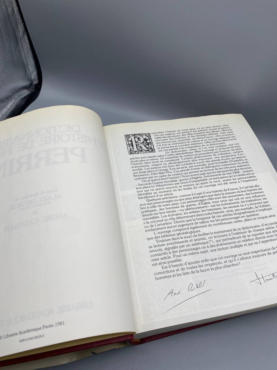 Dictionnaire d'Histoire de France Perrin - page de préface