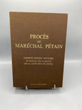 Procès du Maréchal Pétain, couverture toile brune marquage doré, Éditions Louis Pariente