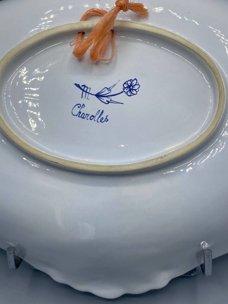 Revers du plat – tampon Jacques Molin Charolles
