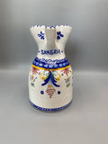 Cruche sangria faïence espagnole face inscription Sangria décor floral