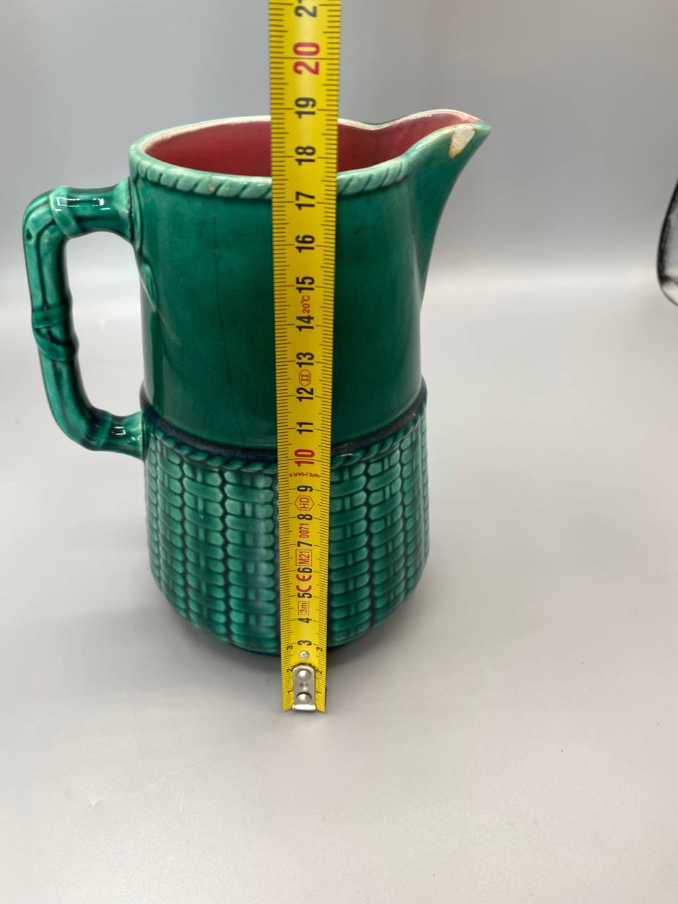 Mesure hauteur pichet Sarreguemines environ 18 cm