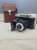 Kodak A Modèle 11 appareil photo pliant soufflet déployé avec étui cuir brun d'origine