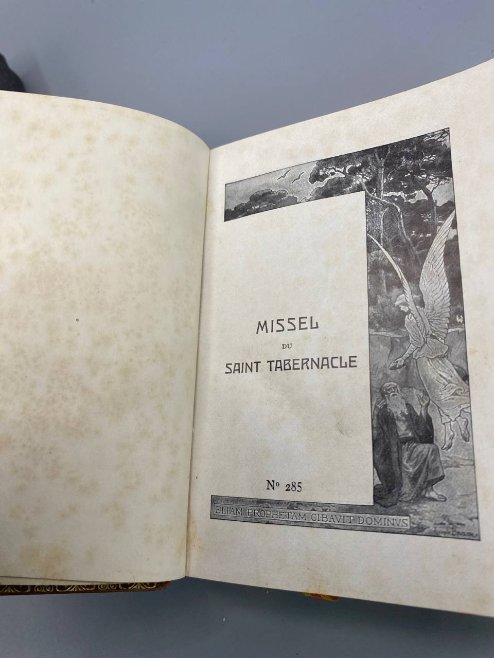 Missel du Saint Tabernacle, page de titre avec gravure, N° 285