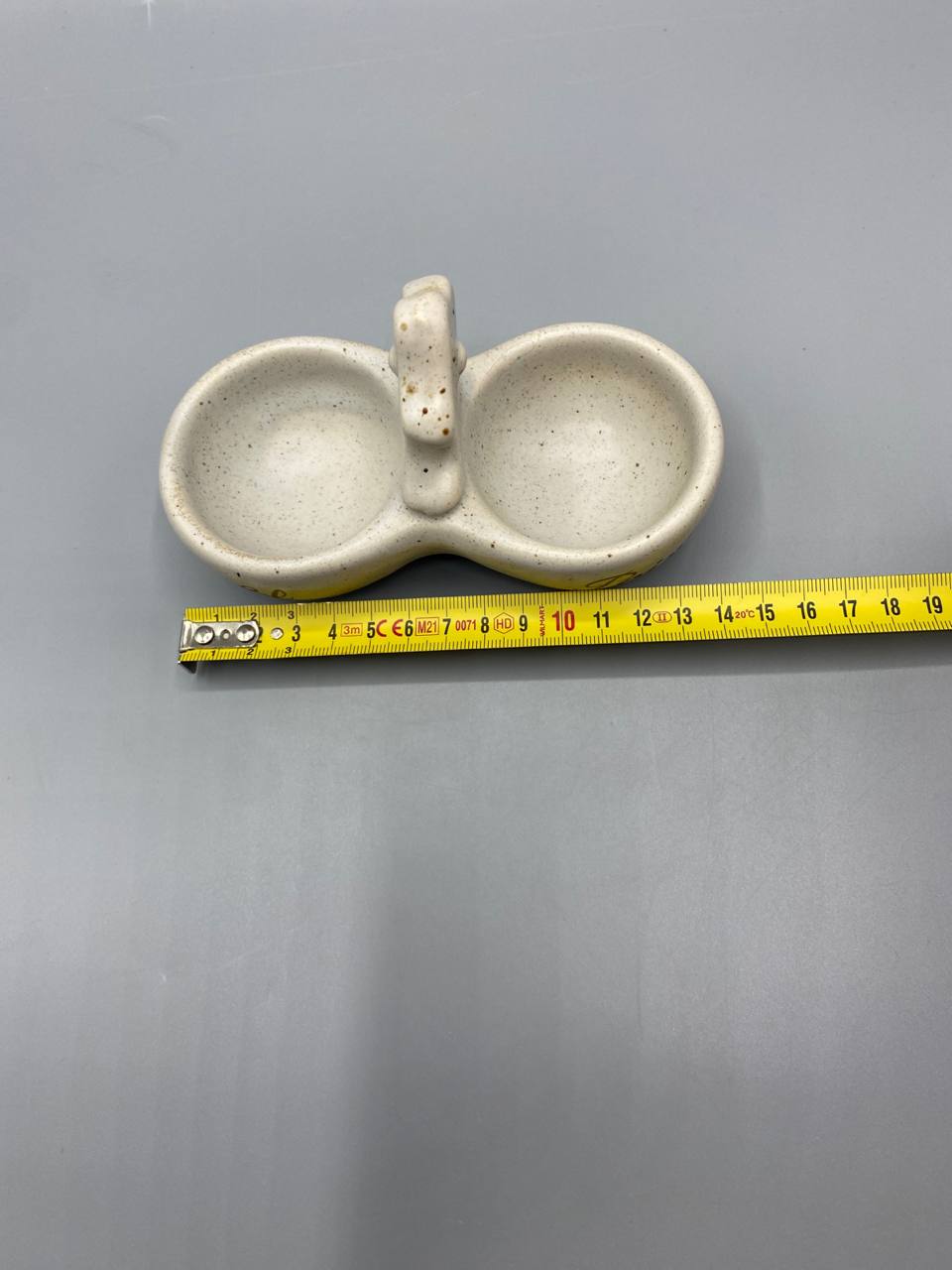 Double salière Sel et Poivre avec mètre, largeur 14 cm