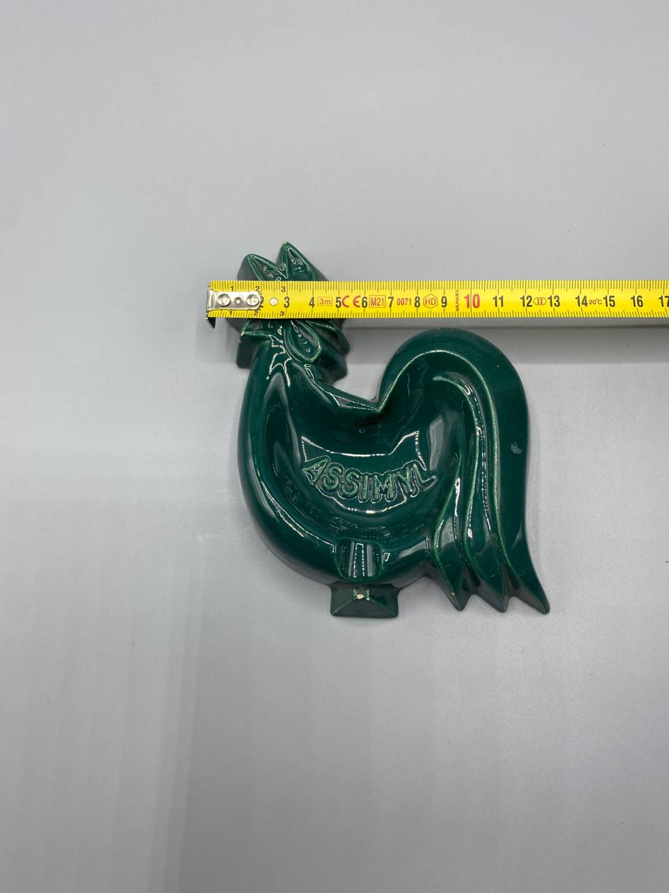 Cendrier Assimyl coq gaulois, largeur 14 cm