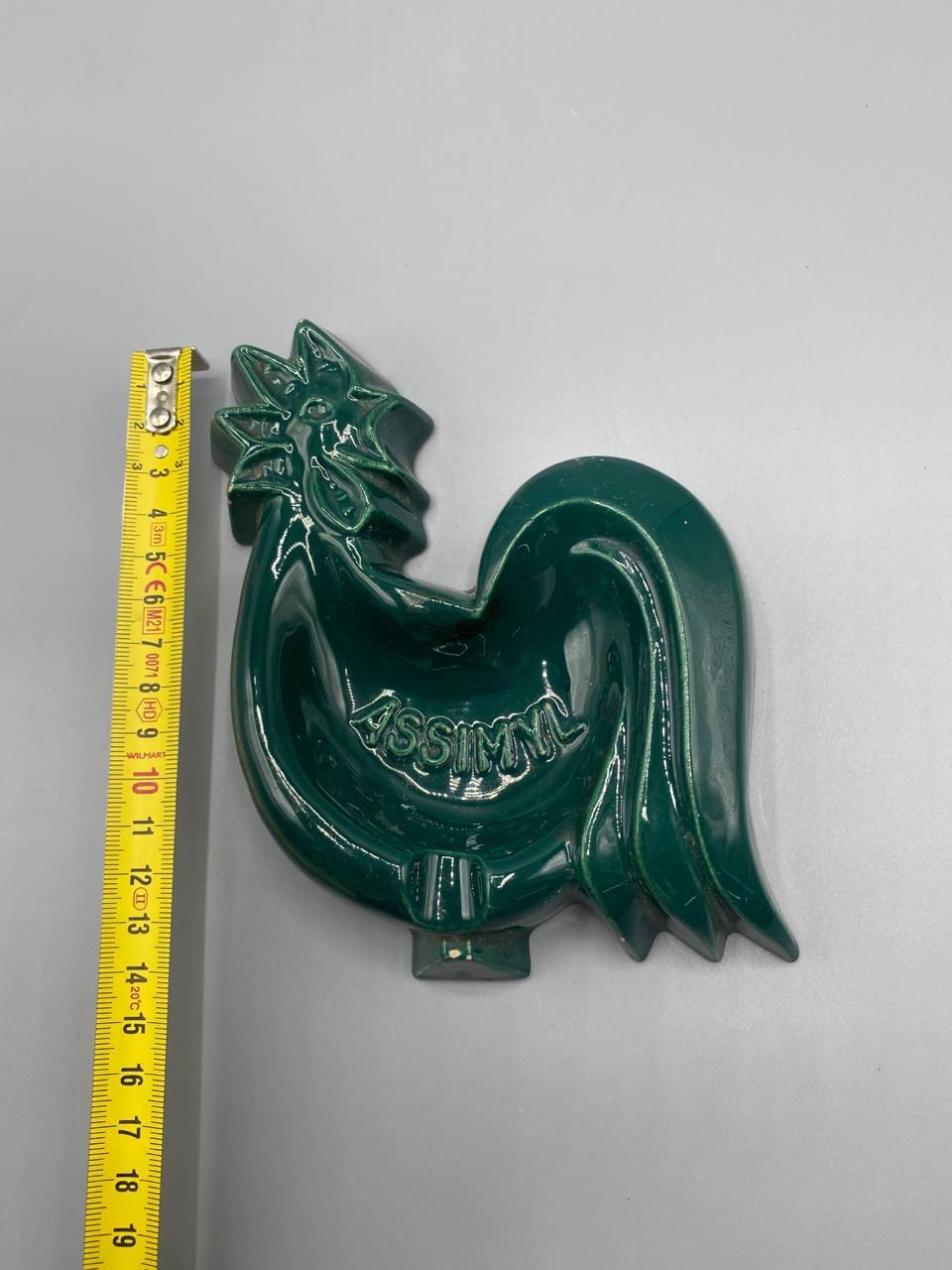 Cendrier Assimyl coq gaulois, hauteur 14 cm