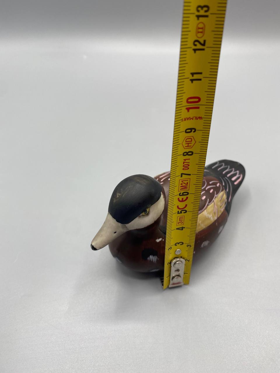 Canard en céramique Colombo Italie – vue avec mesure