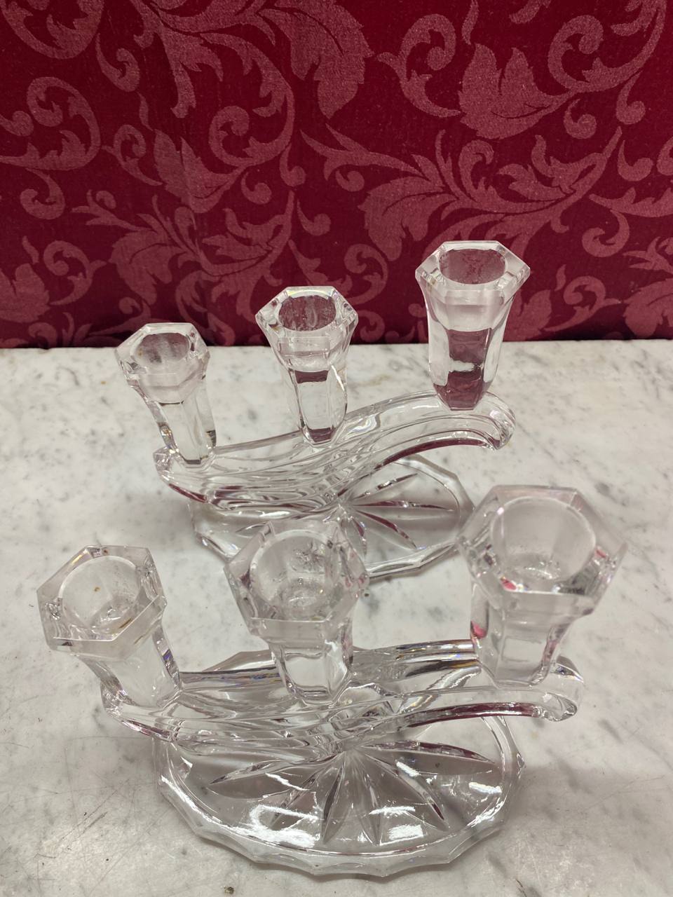 Chandelier 3 bras cristal – largeur environ 19 cm