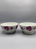 2 bols porcelaine décor vigne grappes années 1970