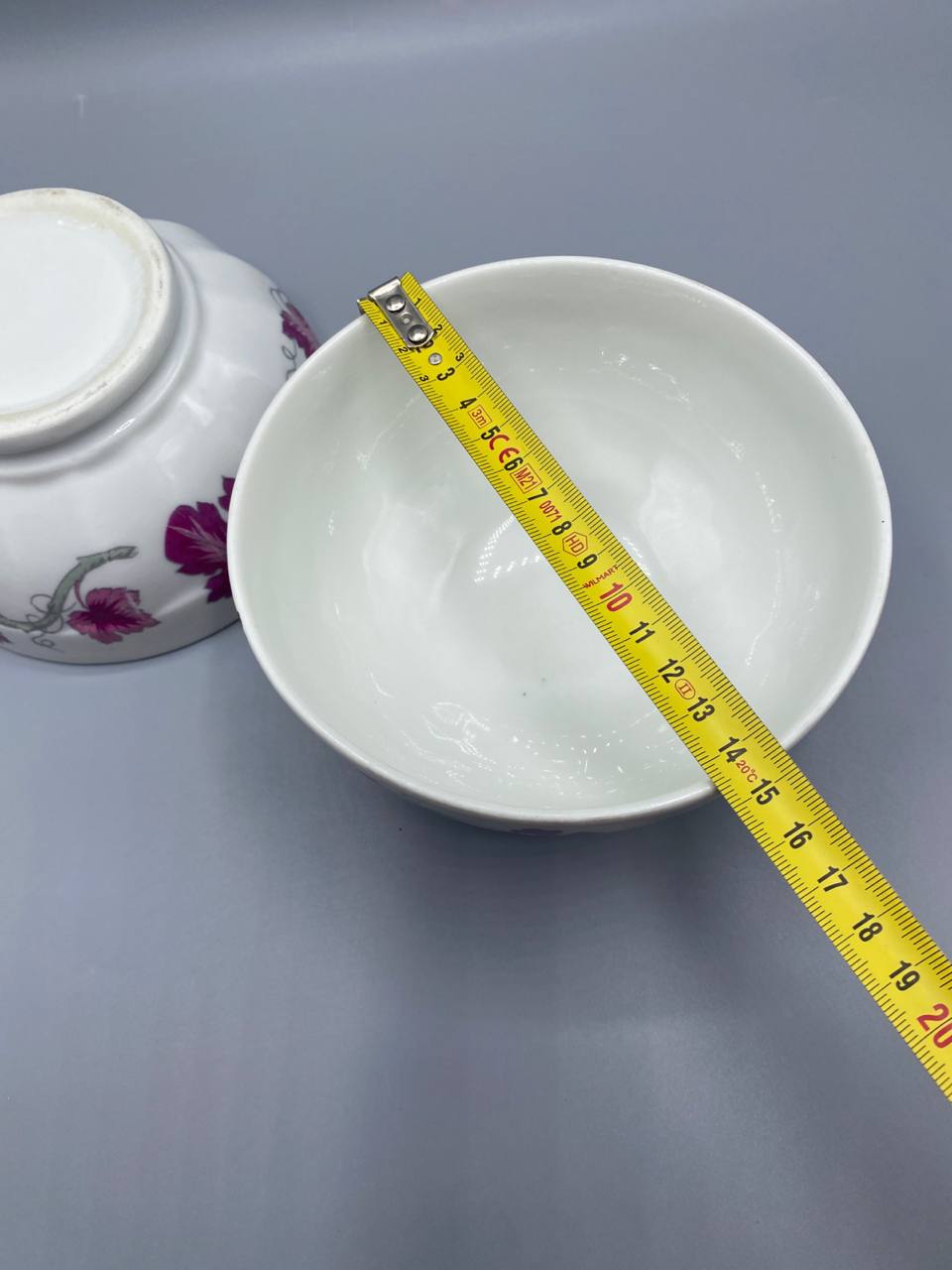 2 bols porcelaine décor vigne grappes années 1970