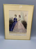 Gravure de mode Petit Courrier des Dames encadrée