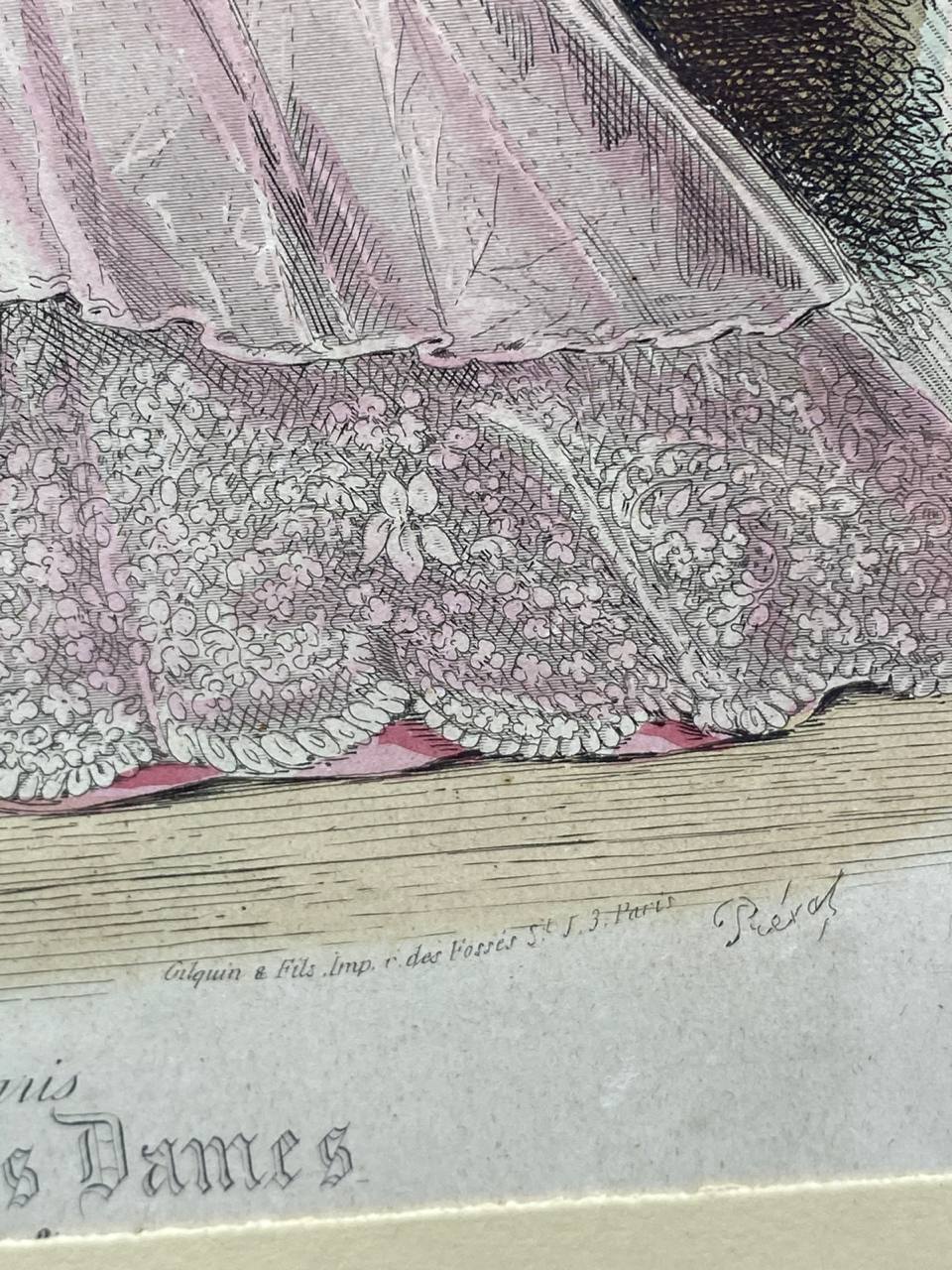 Détail signature graveur Prérat et imprimeur Gilquin et Fils